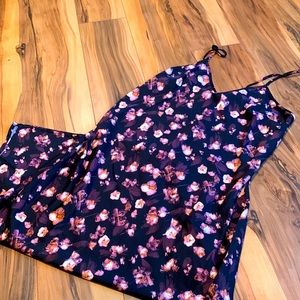 Xs floral midi slit dress